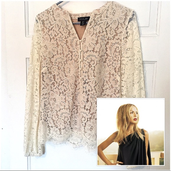 Rachel Zoe Tops - Rachel Zoe lace long sleeve button blouse